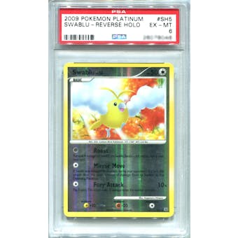 Pokemon Platinum Single Swablu Reverse Holo SH5 - PSA 6