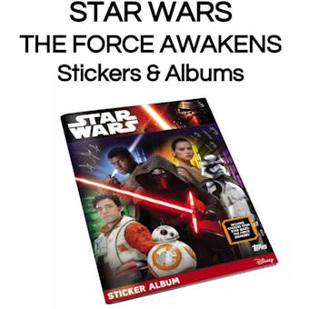Star Wars: The Force Awakens Sticker Starter Kit (1 Album/36 Stickers) (Topps 2016) (Lot of 10)