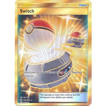 Pokemon Sun & Moon Single Switch Secret Rare 160/149 - NEAR MINT (NM)
