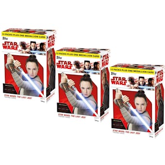 Star Wars The Last Jedi 10-Pack Box (Topps 2017) (Lot of 3)