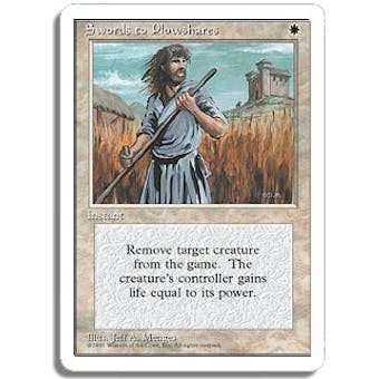 Magic the Gathering 4th Edition Single Swords to Plowshares - SLIGHT PLAY (SP)