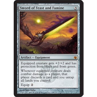 Magic the Gathering Mirrodin Besieged Single Sword of Feast and Famine FOIL NEAR MINT (NM)