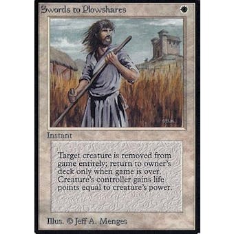 Magic the Gathering Alpha Single Swords to Plowshares - MODERATE/HEAVY PLAY (MP/HP)