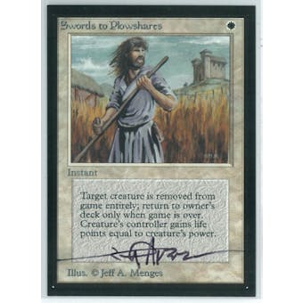 Magic the Gathering Beta Artist Proof Swords to Plowshares - SIGNED BY JEFF A MENGES