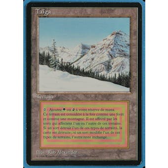 Magic the Gathering 3rd Ed Revised FBB FRENCH Taiga MODERATELY PLAYED (MP)