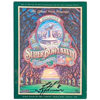 Troy Aikman Autographed Dallas Cowboys Super Bowl XXVIII Official Game Program (UDA)
