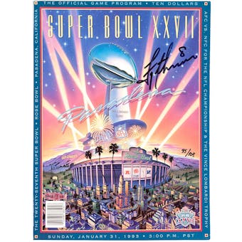 Troy Aikman Autographed Dallas Cowboys Super Bowl XXVII Official Game Programe (UDA)