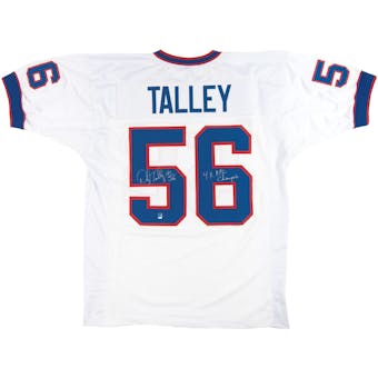 Darryl Talley Autographed Buffalo Bills White Football Jersey 4x AFC Champs