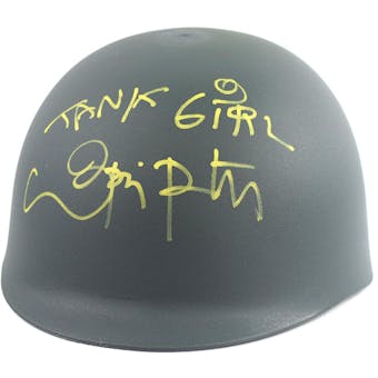 Lori Petty Autographed Tank Girl Army Helmet with Inscription