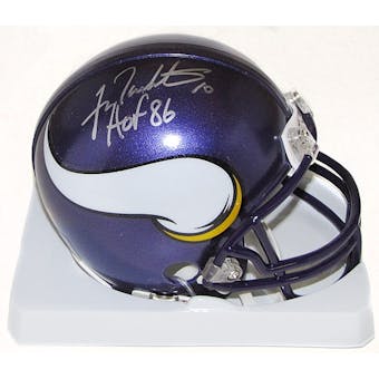 Fran Tarkenton Autographed Minnesota Vikings Football Mini Helmet