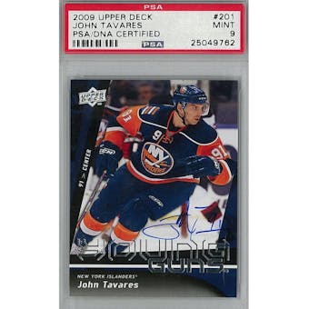 2009/10 Upper Deck Young Gun John Tavares PSA 8 card #201 (Near Mint)