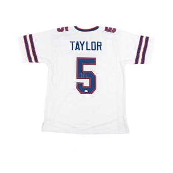 Tyrod Taylor Autographed Buffalo Bills Football White Jersey JSA