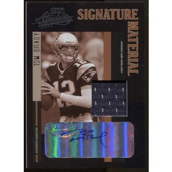 2004 Absolute Memoribilia Tom Brady Auto Patch Card #SM-9 #46/194