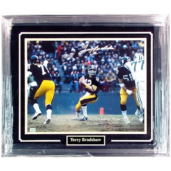 Terry Bradshaw Pittsburgh Steelers Autographed & Framed 16x20 Photo