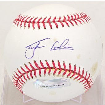 Tyler Colvin Autographed Baseball (Stained) (DACW COA)