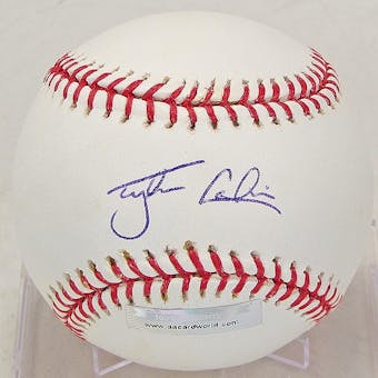 Tyler Colvin Autographed Baseball (Slightly Stained) (DACW COA)