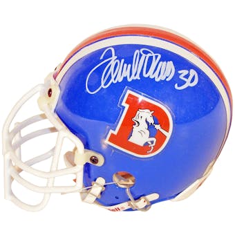 Terrell Davis Autographed Denver Broncos Throwback Mini Helmet (Scoreboard)