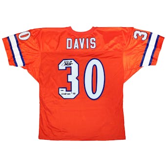 Terrell Davis Autographed Denver Broncos Throwback Jersey w/"2008 YDS '98" Insc (Tristar)
