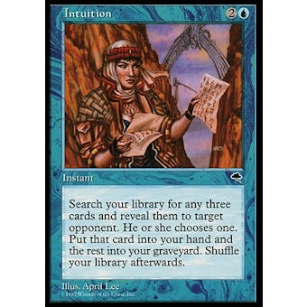 Magic the Gathering Tempest Single Intuition - MODERATE PLAY (MP)
