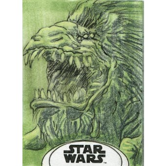 Star Wars Force Awakens Creature 1/1 Sketch Card - Dan Curto