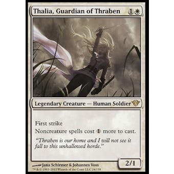 Magic the Gathering Dark Ascension PLAYSET Thalia, Guardian of Thraben FOIL - NEAR MINT (NM)