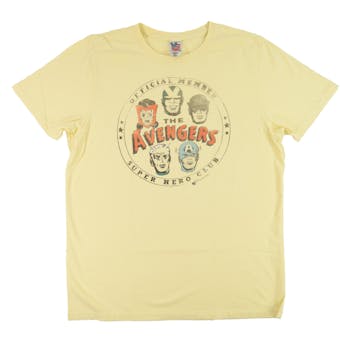 The Avengers Junk Food Yellow Official Member Classic Tee (Adult XL)