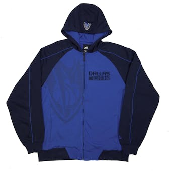 Dallas Mavericks Adidas Navy Full Zip Fleece Hoodie