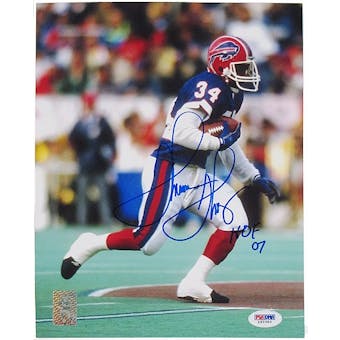 Thurman Thomas Autographed Buffalo Bills 8x10 Football Photo PSA