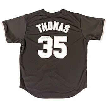 Frank Thomas Autographed Chicago White Sox Black Baseball Jersey (PSA)