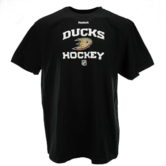 Anaheim Ducks Reebok Black Tee Shirt (Adult L)