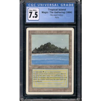 Magic the Gathering 3rd Ed Revised Tropical Island CGC 7.5