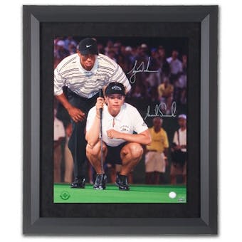 Tiger Woods / Annika Sorenstam Autographed Framed 16x20 Golf Photo