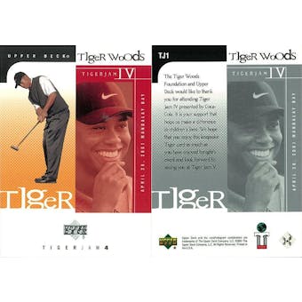 2001 Upper Deck Golf #TJ1 Tiger Woods RC (Tiger Jam 4)