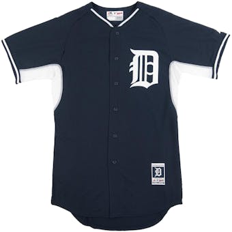 Detroit Tigers Majestic Navy BP Cool Base Authentic Performance Jersey (Adult 52)