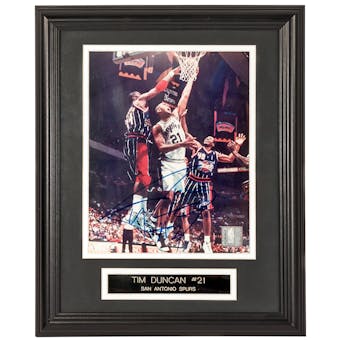 Tim Duncan Autographed San Antonio Spurs Framed 8x10 Photo (Field of Dreams)