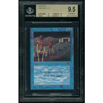 Magic the Gathering Beta Time Walk BGS 9.5 (10, 9.5, 9.5, 10) .5 from PRISTINE!
