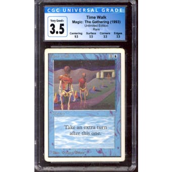 Magic the Gathering Unlimited Time Walk CGC 3.5 HEAVILY PLAYED (HP)