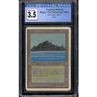 Magic the Gathering Unlimited Tropical Island CGC 3.5