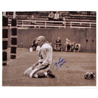 Y.A. Tittle Autographed New York Giants Football 16x20 Photo
