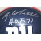 Y.A. Tittle Autographed N.Y. Giants Mini Helmet w/HOF 71 (JSA COA)