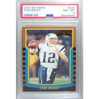 2000 Bowman Tom Brady PSA 8 card #236
