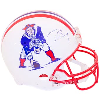 Tom Brady Autographed New England Patriots On Field Authentic Full Size Helmet (Tristar)