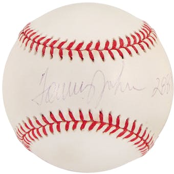 Tommy John Autographed Official MLB Baseball w/"288 Wins" Inscription (Mounted Memories)