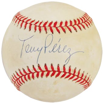 Tony Perez Autographed Official MLB Baseball (Mounted Memories)