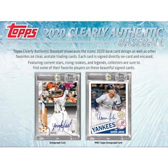 2020 Topps Clearly Authentic Baseball 20-Box Case- DACW Live 6 Spot Random Division Break #2