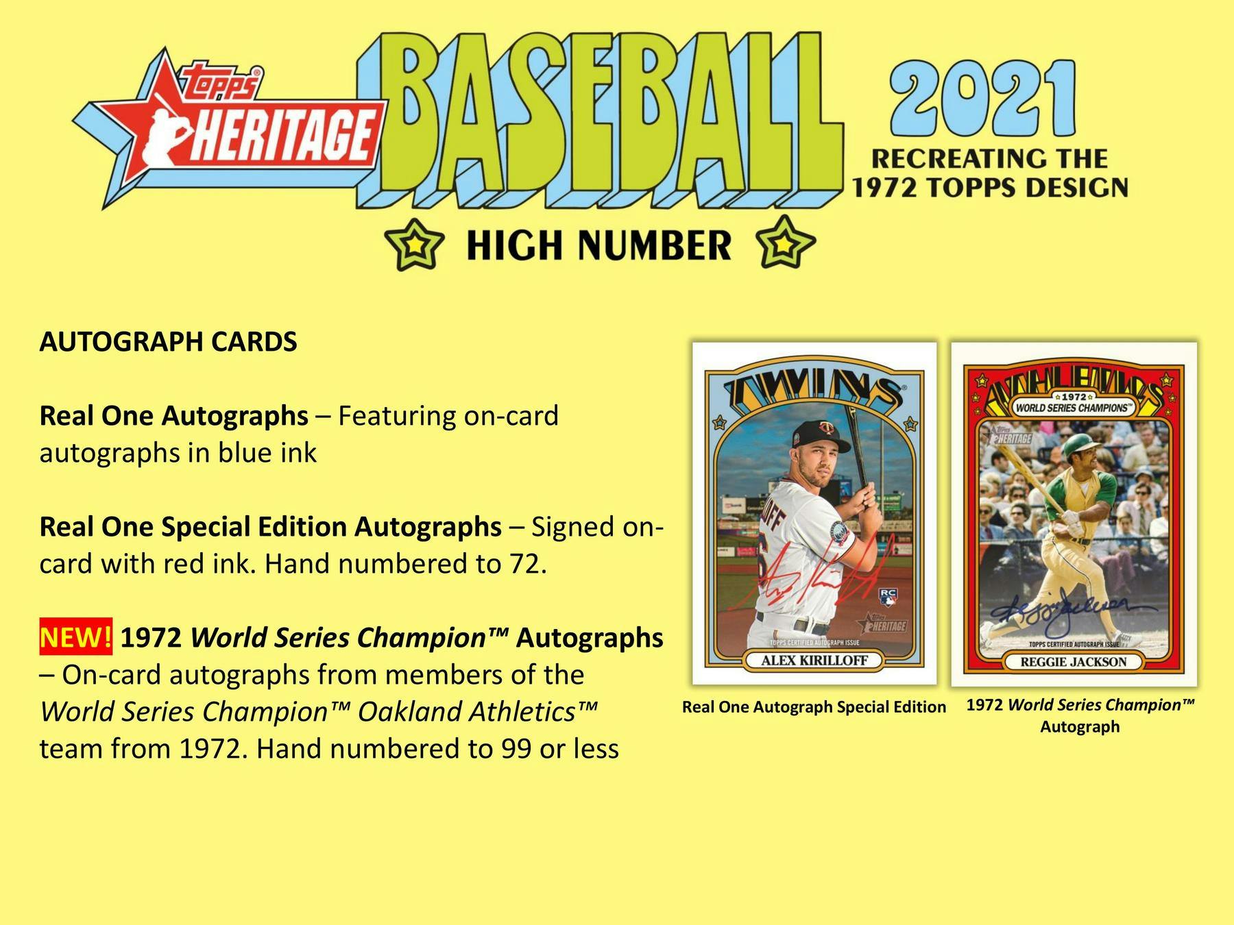 2021 Topps Heritage High Number Baseball Hobby Pack DA Card World