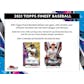 2021 Topps Finest Baseball Hobby 8-Box Case