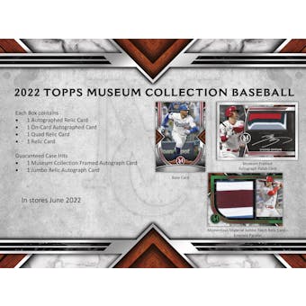 2022 Topps Museum Collection Baseball Hobby Box (Presell)