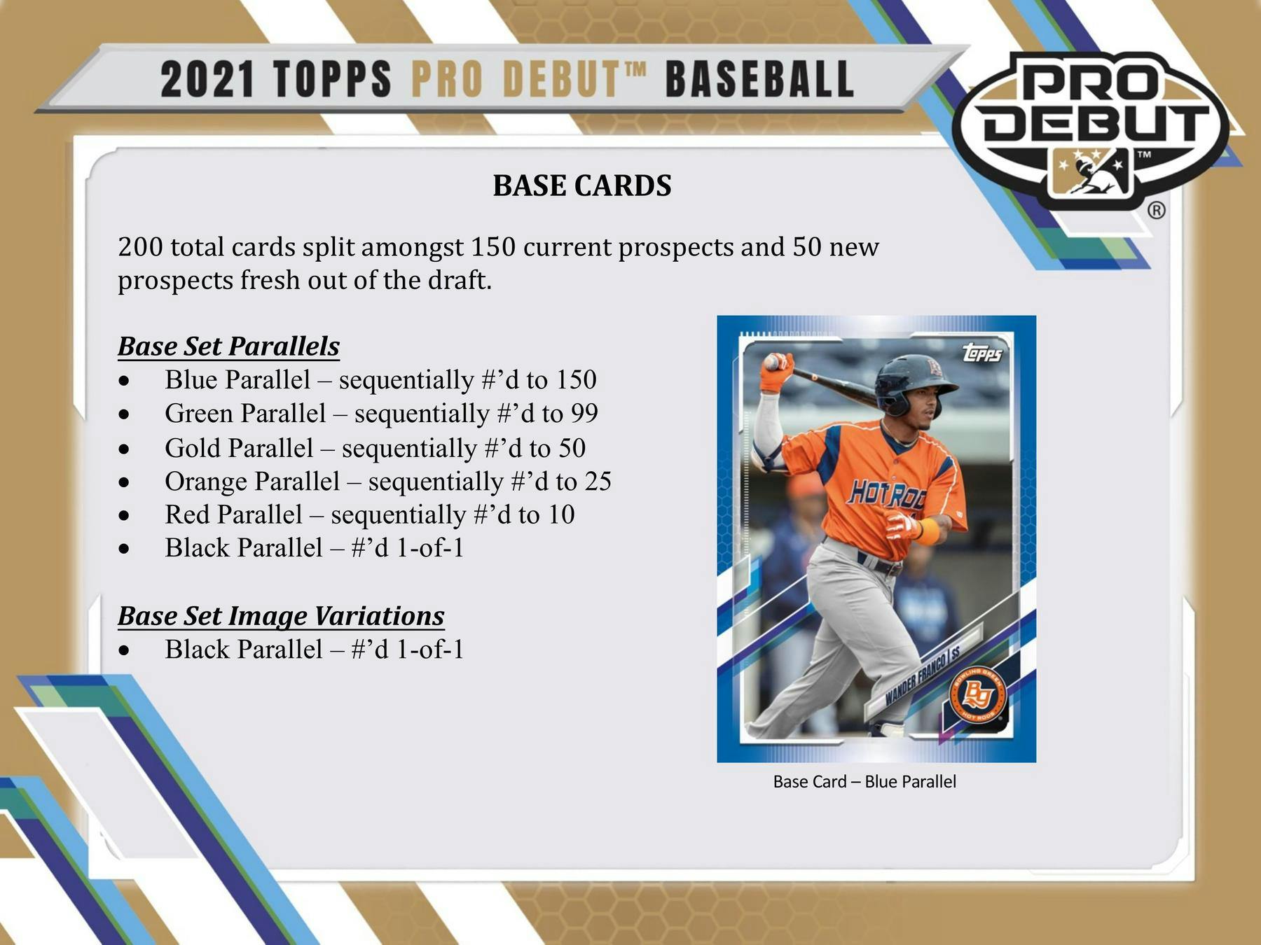 2021 Topps Pro Debut Baseball Hobby Box DA Card World
