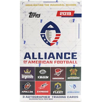 2019 Topps Alliance of American Football Hobby Box